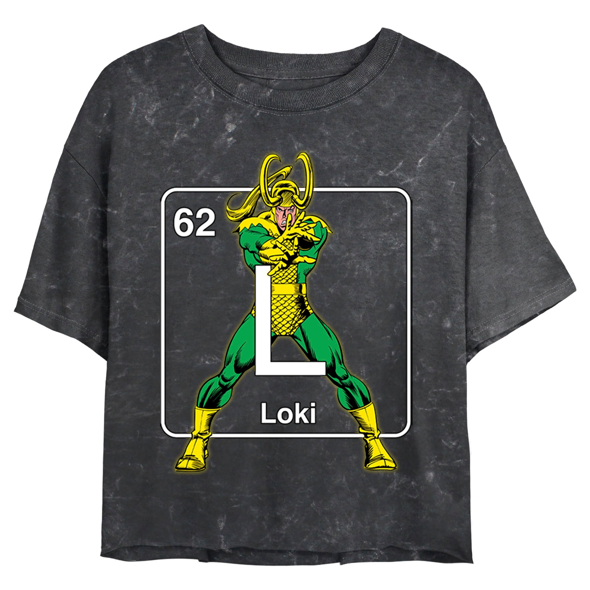 Marvel – Loki Periodic Loki Mineral Wash Crop Top