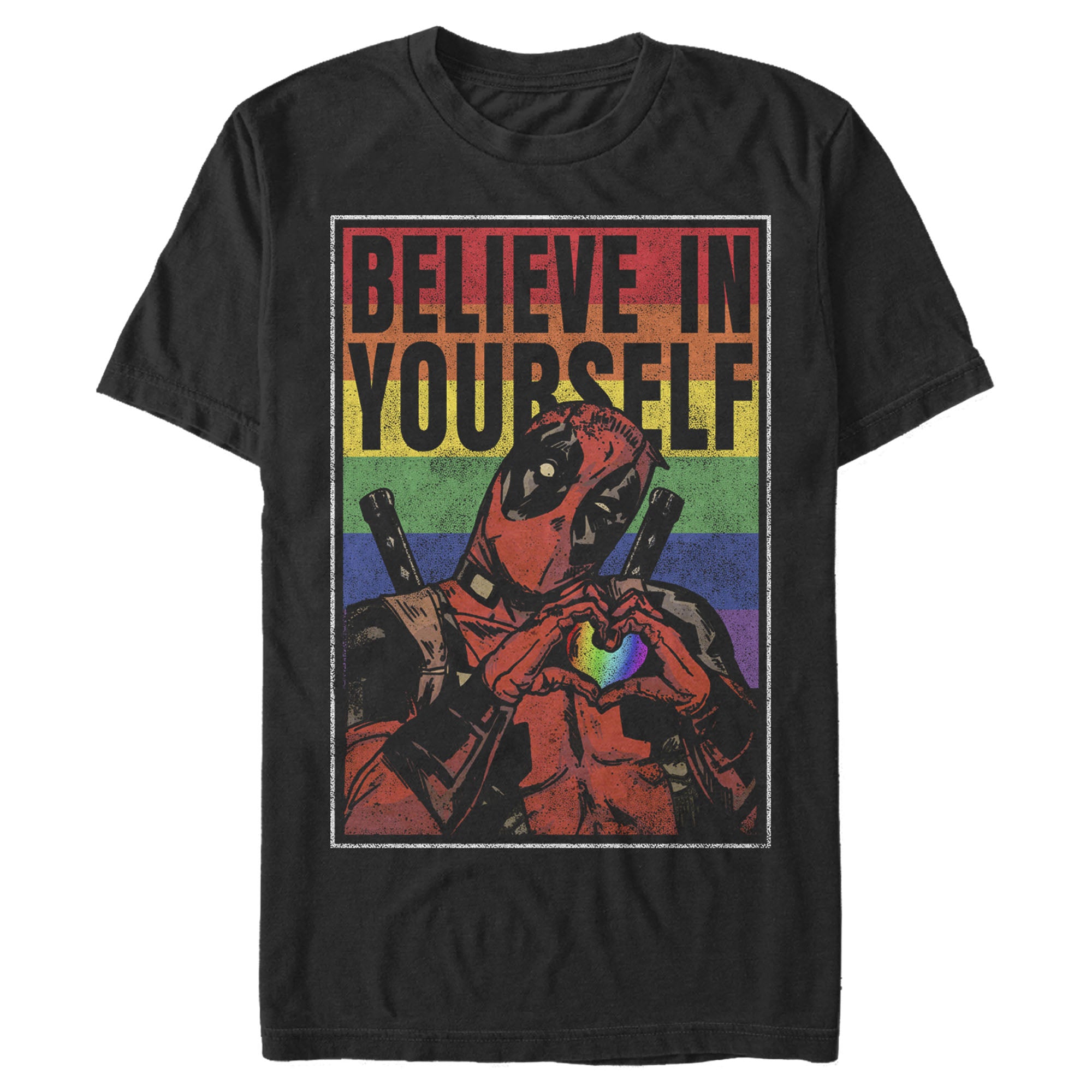 Marvel – Deadpool Believe Rainbow Graphic Tee